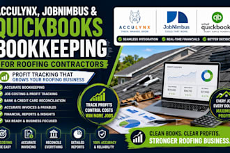 do acculynx, jobnimbus and quickbooks bookkeeping for roofing contractors