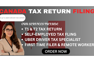 handle canada tax return, individual t1 t2 cra tax selfemployed tax uber driver