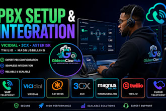 vicidial 3cx and asterisk pbx setup with twilio and magnusbilling integration