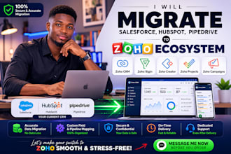 migrate salesforce hubspot pipedrive to zoho CRM bigin creator project campaigns