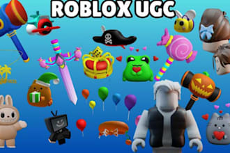 design roblox ugc accessories, hair, layered clothing and 3d models