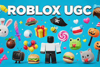 design roblox ugc accessories, hair, layered clothing and 3d models