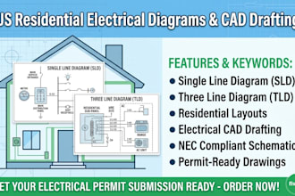 draw solar residential single layout pv line and three line diagrams usa