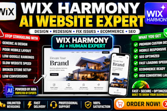 design a custom wix harmony ai website for your business wix studio site