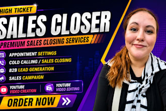 high ticket sales closer website design cold calling phone caller pipeline sales