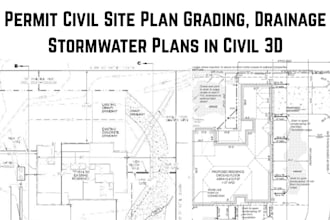 permit civil site plan grading, drainage stormwater plans in civil 3d