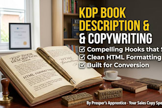 high converting amazon kdp book description and sales copy