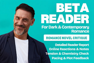 be a dark romance beta reader and contemporary romance novel critique