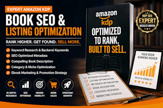 optimize your amazon KDP book SEO, metadata, keywords, and listing