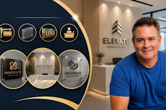 design office sign, logo wall, office reception signage, acrylic sign design