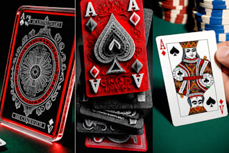 do custom playing card design card game deck design card back card box