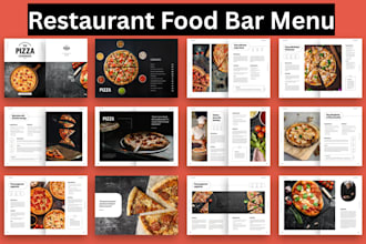 design digital menu board digital drinks or restaurant food bar menu flyer card