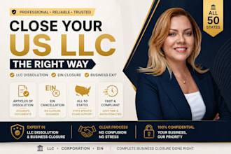 close your US llc, cancel ein and complete business dissolution