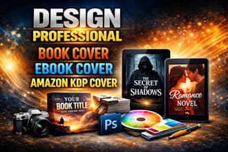 design professional book cover ebook cover amazon kdp cover