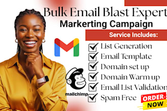 send bulk email blast, email campaign, cold email