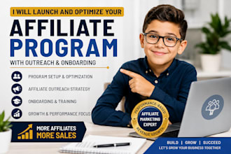launch and optimize your affiliate program with outreach and onboarding