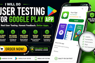 do user testing for google play app