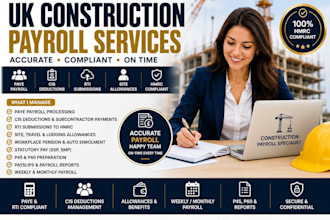 do UK construction payroll including paye, cis deductions, site allowances, rti