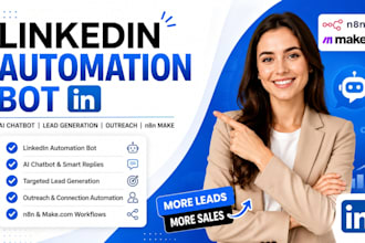 build linkedin automation bot ai chatbot lead generation outreach n8n make