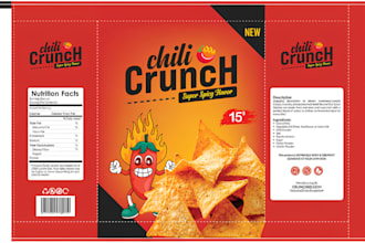 design snack packaging, food pouch, stand up pouch and mylar bag for your brand