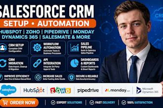 do salesforce hubspot zoho pipedrive monday CRM dynamics365 salesmate automation