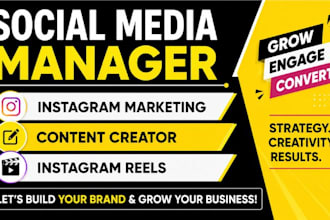 be your social media manager instagram marketing content creator instagram reels