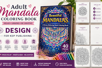 design zentangle art illustrations and mandala coloring books for KDP publishing