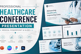 design healthcare conference presentation, medical powerpoint slides