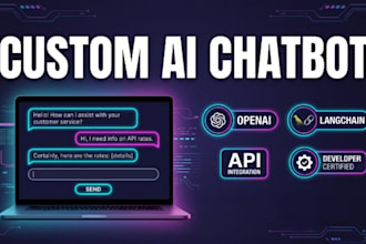 build custom ai chatbot for website or app