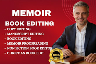 memoir book proofreading, copy edit non fiction book christian manuscript editor
