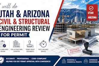 do utah and arizona civil and structural engineering review for permit
