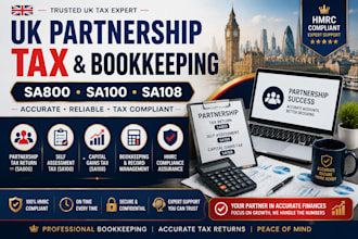 do UK bookkeeping partnership tax self assessment tax capital gains tax sa800
