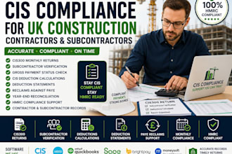 manage cis contractor and subcontractor compliance for UK construction business