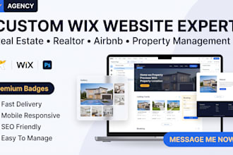 build wix real estate website for realtor, airbnb property management site