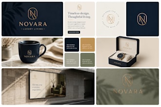 design a modern brand identity and brand style guide