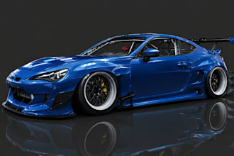 do 3d car modeling, custom body kits, and widebody kit design