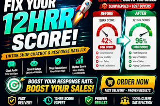 fix your tiktok shop 12hrr response rate score