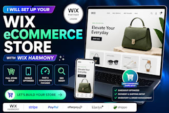 setup or redesign your wix ecommerce store with wix harmony