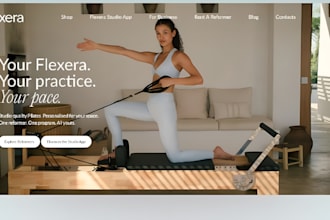 build squarespace pilates reformer website wellness studio website booking site