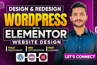 design,redesign responsive wordpress website as divi or elementor expert