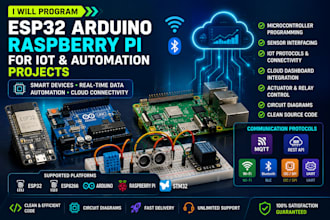 program esp32, arduino, and raspberry pi for smart iot projects