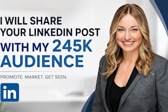 share linkedin post to 245k engaged audience promote engage shoutout repost