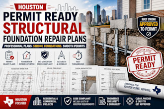 provide houston permit ready structural foundation repair plans