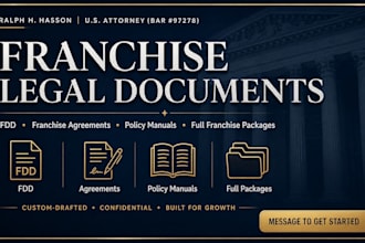 prepare franchise agreements and policy manuals as a US lawyer