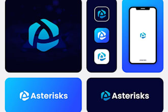 design a modern minimalist saas logo for your tech startup and software product