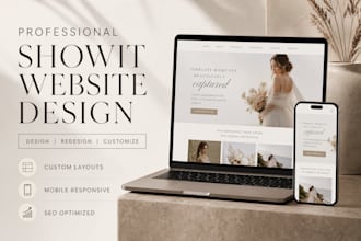 design, redesign and customize your showit website or template with blog and SEO