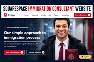 build squarespace immigration lawyer website attorney legal consultation site