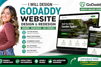 build godaddy website design godaddy website redesign godaddy website expert