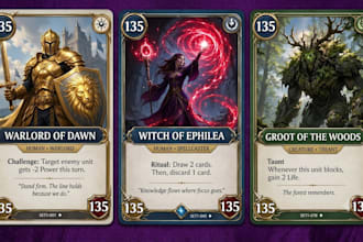 design custom tcg trading cards, fantasy card templates and card frames