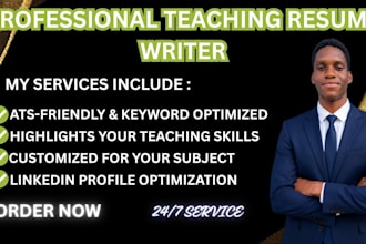 write an ats teacher resume for education professionals
